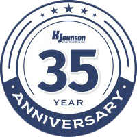 KJohnson Construction 35 Year Anniversary Badge